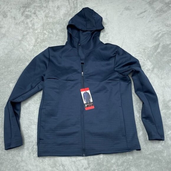 Spyder Active Mens Full-Zip Hoodie Jacket Navy Blue Medium M New a1111 - Picture 1 of 8